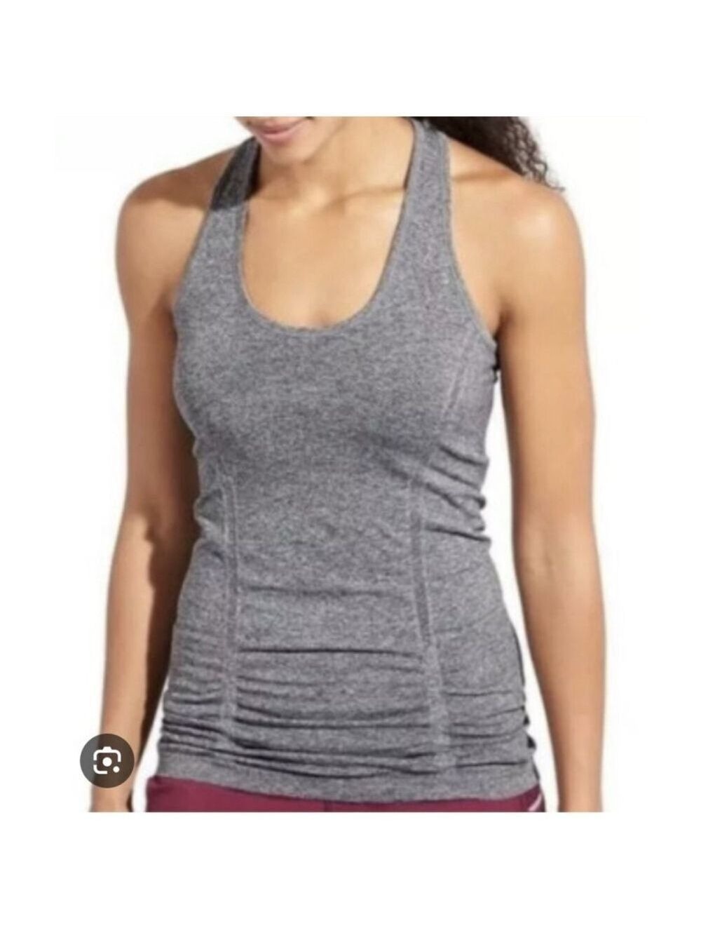 Women's Athleta Fastest Track Tank Top S Gray Workout Yoga
